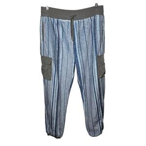 Tru Kolors Blue Striped Fleece Joggers Pants Size XXL Sherpa Men's Matching